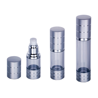 Good finished matte silver airless pump bottle 100ml