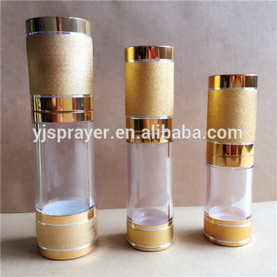 15ml, 20ml, 30ml, 50ml aluminum golden airless cosmetic bottle